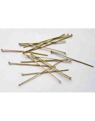Pin con cabeza Color bronce antiguo 5 centímetros largo 0,7 mm grosor 50 unidades aprox. 12 gramos