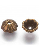 Caps Color bronce antiguo 6 mm diámetro Para esfera de 6 mm 20 unidades Caps Color bronce antiguo 6 mm diámetro Para esfera de 6 mm 20 unidades
