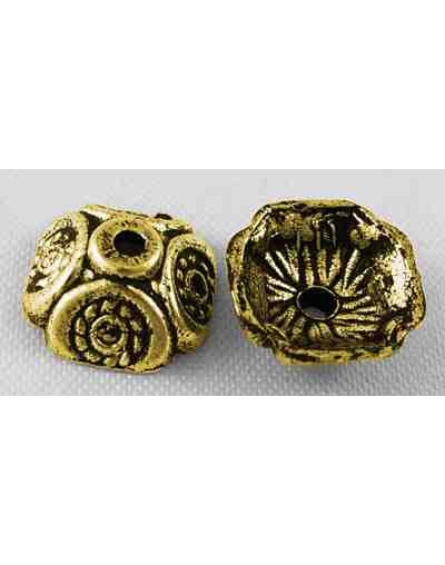 Caps Color oro antiguo 9 mm diámetro Para esfera 10 mm 20 unidades