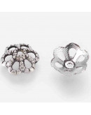 Caps Color plata antigua 9 mm diámetro Para esfera 10 mm 20 unidades Caps Color plata antigua 9 mm diámetro Para esfera 10 mm 20 unidades