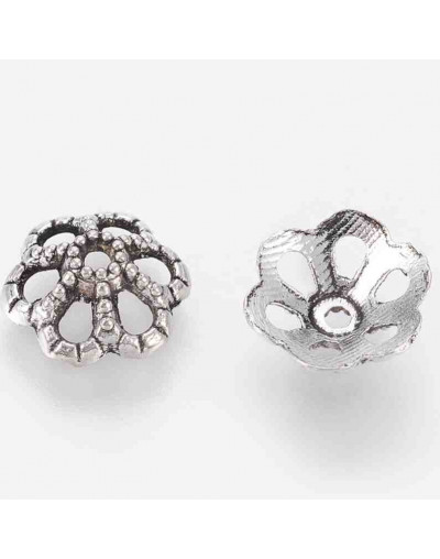 Caps Color plata antigua 9 mm diámetro Para esfera 10 mm 20 unidades