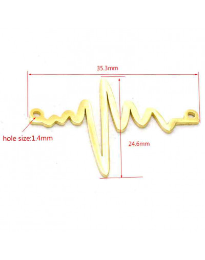 Electro. Acero inoxidable. Color dorado. 35 milímetros 1,5 mm perforación. 1 unidad