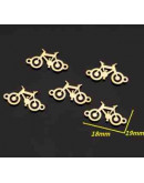 Bicicleta. Acero inoxidable. Color dorado. 17 milímetros 1,5 mm perforación. 1 unidad