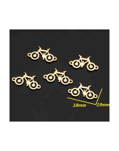 Bicicleta. Acero inoxidable. Color dorado. 17 milímetros 1,5 mm perforación. 1 unidad