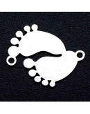 Pies. Acero inoxidable. Color plateado. 19x16 milímetros 1,2 mm perforación. 1 unidad