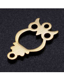 Búho Acero inoxidable Color dorado 16x9x1 milímetros 1,2 mm perforación 1 unidad