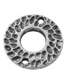 Enlace. Aleación. Color plata antigua. 17 milímetros. 1,5 mm perforación. 10 unidades