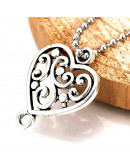 Corazones Aleación Color plata antigua 19x14x2 mm 2 mm perforación 10 unidades