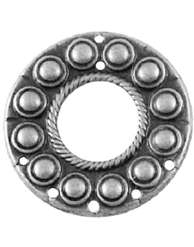 Enlace. Aleación. Color plata antigua. 50 mm diámetro. 2 unidades