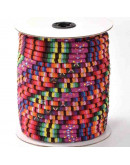 Cordón étnico de tela. Tono rojo. 4 milímetros grosor. 1 metro.