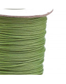 Cordón de poliester encerado. Piel de Serpiente. Color OLIVE DRAB. 1 mm grosor. 80 metros cono.