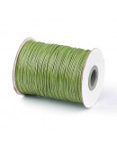 Cordón de poliester encerado. Piel de Serpiente. Color OLIVE DRAB. 1 mm grosor. 80 metros cono.