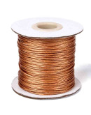 Cordón de poliester encerado. Piel de Serpiente. Color GOLD. 1 mm grosor. 80 metros cono.