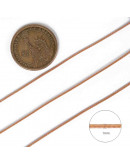 Cordón de poliester encerado. Piel de Serpiente. Color GOLD. 1 mm grosor. 80 metros cono.