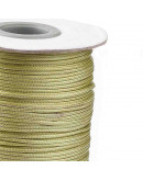 Cordón de poliester encerado. Piel de Serpiente. Color DARK KHAKI. 1 mm grosor. 80 metros cono.