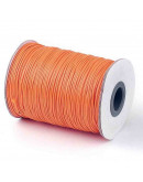 Cordón de poliester encerado. Piel de Serpiente. Color ORANGE. 1 mm grosor. 80 metros cono.