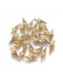 Helados. Aleación de cobre. Color oro antiguo.18,5x7x4 mm. 2 mm perforación. 10 uds Helados. Aleación de cobre. Color oro antiguo.18,5x7x4 mm. 2 mm perforación. 10 uds