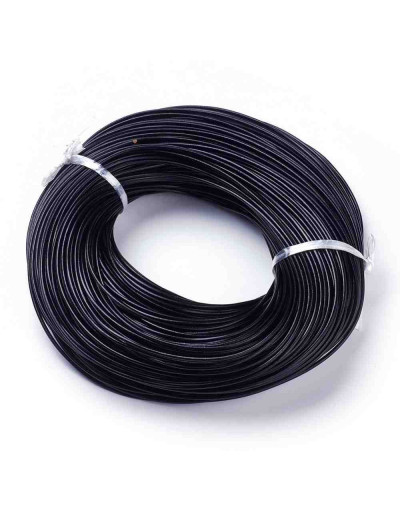 Cuero natural Negro 2 milímetros grosor 2 metros