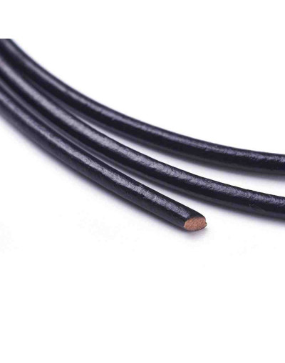 Cuero natural Negro 3 milímetros grosor 2 metros