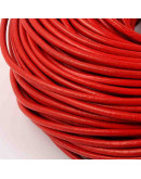 Cuero natural Rojo 3 milímetros grosor 2 metros