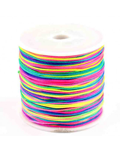 Cordón de nylon. 1 milímetro grosor. Multicolor. 80 metros. 1 cono. Cordón de nylon. 1 milímetro grosor. Multicolor. 80 metros. 1 cono.