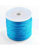 Cordón de nylon. 1 milímetro grosor. Color DEEP SKY BLUE. 80 metros. 1 cono. Cordón de nylon. 1 milímetro grosor. Color DEEP SKY BLUE. 80 metros. 1 cono.
