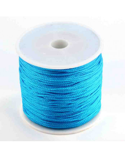 Cordón de nylon. 1 milímetro grosor. Color DEEP SKY BLUE. 80 metros. 1 cono. Cordón de nylon. 1 milímetro grosor. Color DEEP SKY BLUE. 80 metros. 1 cono.