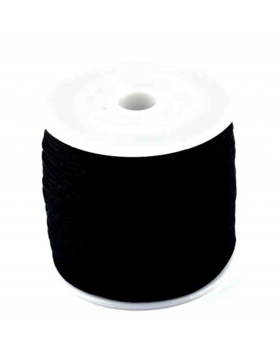 Cordón de nylon. 1 milímetro grosor. Color BLACK. 80 metros. 1 cono.