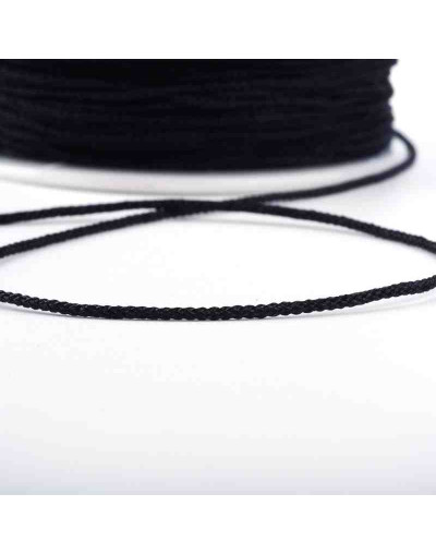 Cordón de nylon. 1 milímetro grosor. Color BLACK. 80 metros. 1 cono.