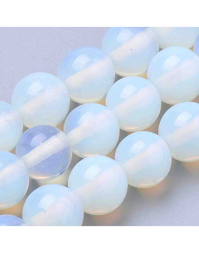 Opalina. 10 mm diámetro. 1 mm perforación. 30 unidades hilo (aproximado)