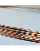 Cobre. Corte redondo. Calibre 20 (0.90 mm). Temple 1/4 dureza.