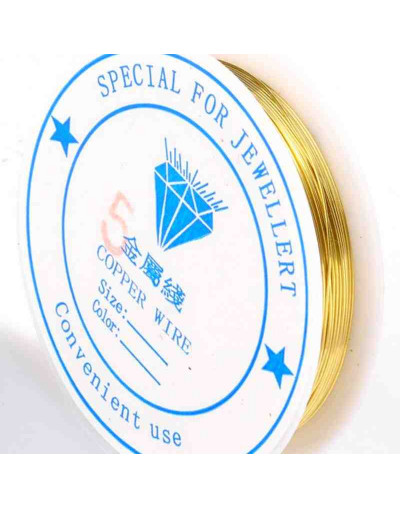 Latón. Corte redondo. Calibre 24 (0,51 mm). 9,5 metros. Temple Suave.