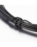 Aluminio. Alambre redondo. Calibre 12 (2 milímetros diámetro). Color negro. 5 metros.