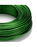 Aluminio. Alambre redondo. Calibre 12 (2 milímetros diámetro). Color verde. 5 metros.