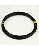 Aluminio. Alambre redondo. Calibre 18 (1 milímetro diámetro). Color negro. 10 metros.