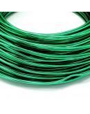 Aluminio. Alambre redondo. Calibre 18 (1 milímetro diámetro). Color verde. 10 metros.