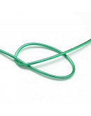 Aluminio. Alambre redondo. Calibre 18 (1 milímetro diámetro). Color verde. 10 metros.