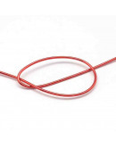 Aluminio. Alambre redondo. Calibre 18 (1 milímetro diámetro). Color rojo. 10 metros.
