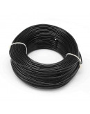 Aluminio. Alambre redondo. Calibre 20 (0,80 milímetros diámetro). Color negro. 5 metros.