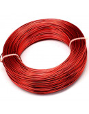 Aluminio. Alambre redondo. Calibre 20 (0,80 milímetros diámetro). Color rojo. 5 metros.