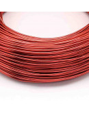 Aluminio. Alambre redondo. Calibre 20 (0,80 milímetros diámetro). Color rojo. 5 metros.