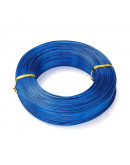 Aluminio. Alambre redondo. Calibre 20 (0,80 milímetros diámetro). Color azul. 5 metros.