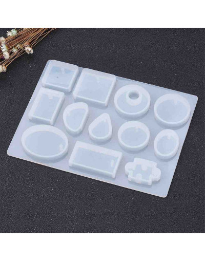 Moldes de silicona. Para resina. 12 formas diferentes. 153x114x8.5 millímetros. 1 unidad.