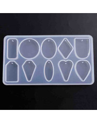 Moldes de silicona. Para resina. 10 formas diferentes. 169x93 mm. Figuras de 37 mm. 1 unidad.