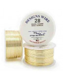 Designs Wire. Dorado 18k.Tipo Redondo. Calibre 28 (0,32 mm).Temple suave. 50 yardas.