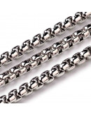 Acero inoxidable. Color plateado. 2,5x2,5 milímetros. 1 metro.