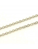 Acero inoxidable. Color plateado. 2,4x1,9x0,4 milímetros. 1 metro.