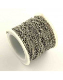 Acero inoxidable. Color plateado. 2,4x1,9x0,4 milímetros. 1 metro.