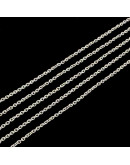 Acero inoxidable. Color plateado. 2x1,5x0,4 milímetros. 1 metro.