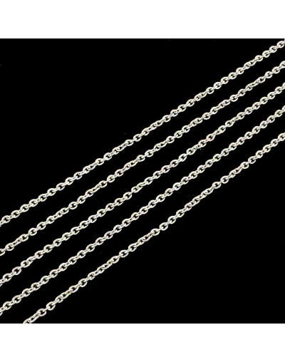 Acero inoxidable. Color plateado. 2x1,5x0,4 milímetros. 1 metro.